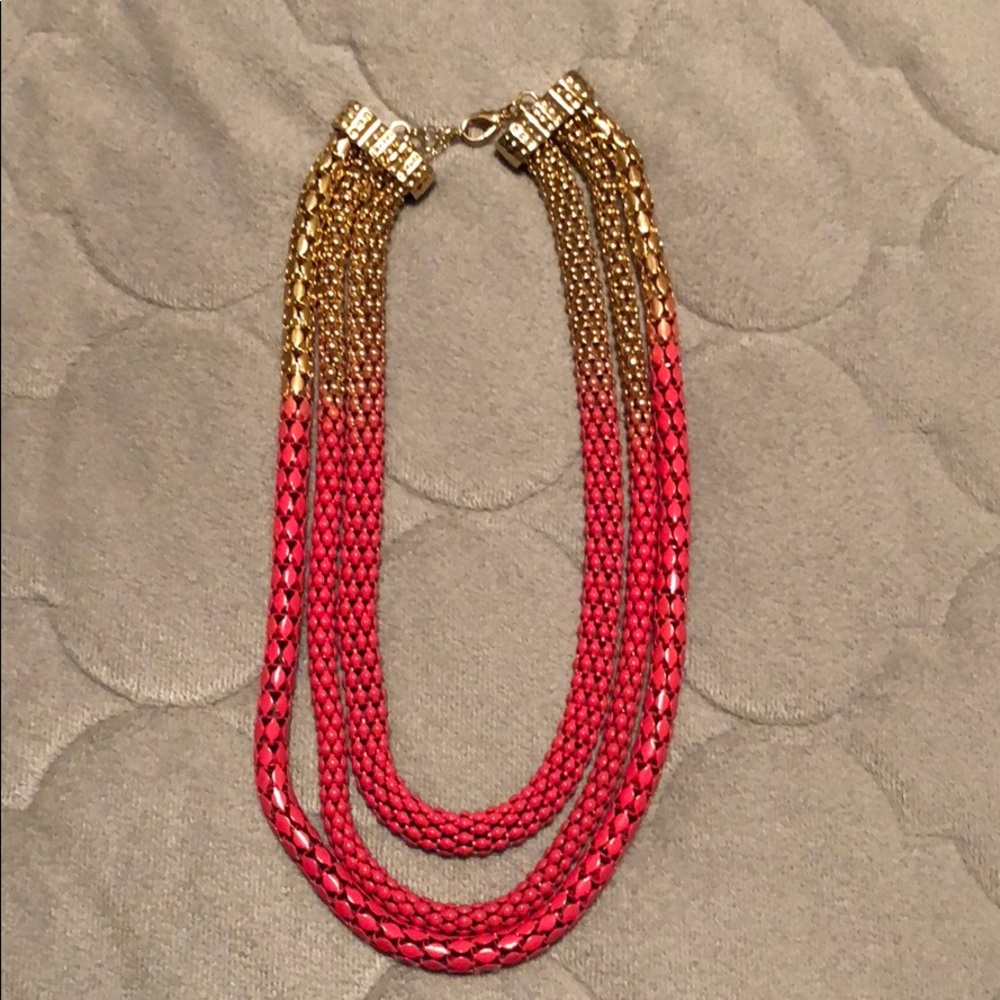 Gold/pink necklace